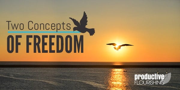 Are you experiencing the benefits of positive freedom or the constraints of negative freedom? //productiveflourishing.com/two-concepts-of-freedom/