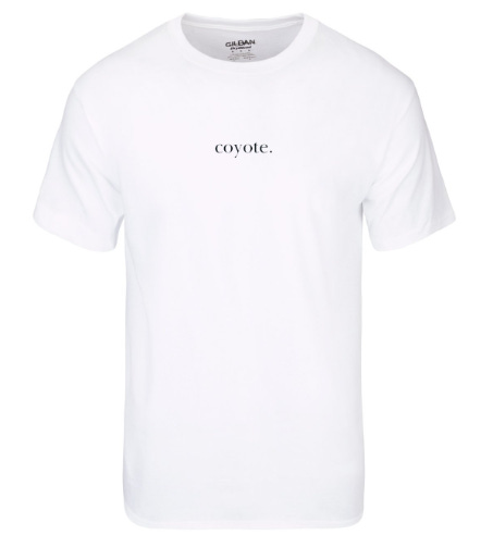 White T-Shirt with the word coyote