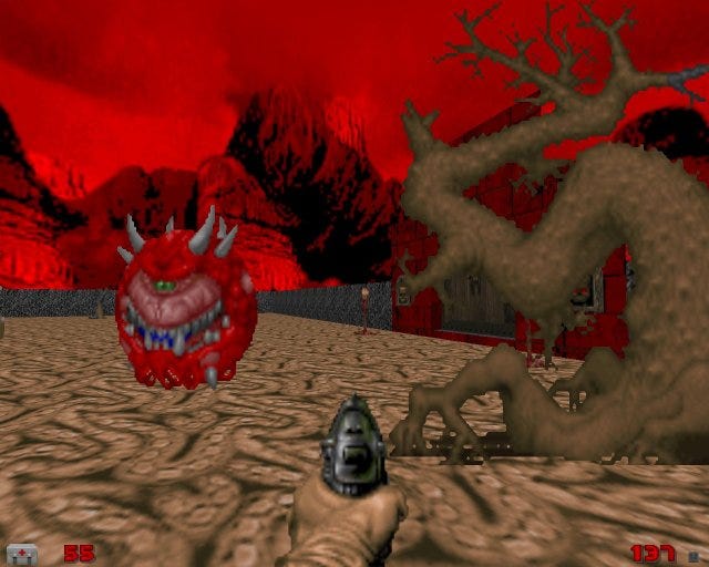 Sprite-based graphics in ''Doom'' (1993) (Running on GZ Doom) jpg