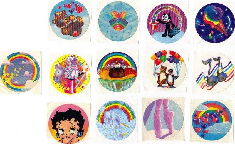 HUGE Vintage 80s Lisa Frank Sticker lot Unicorns Betty Boo ...