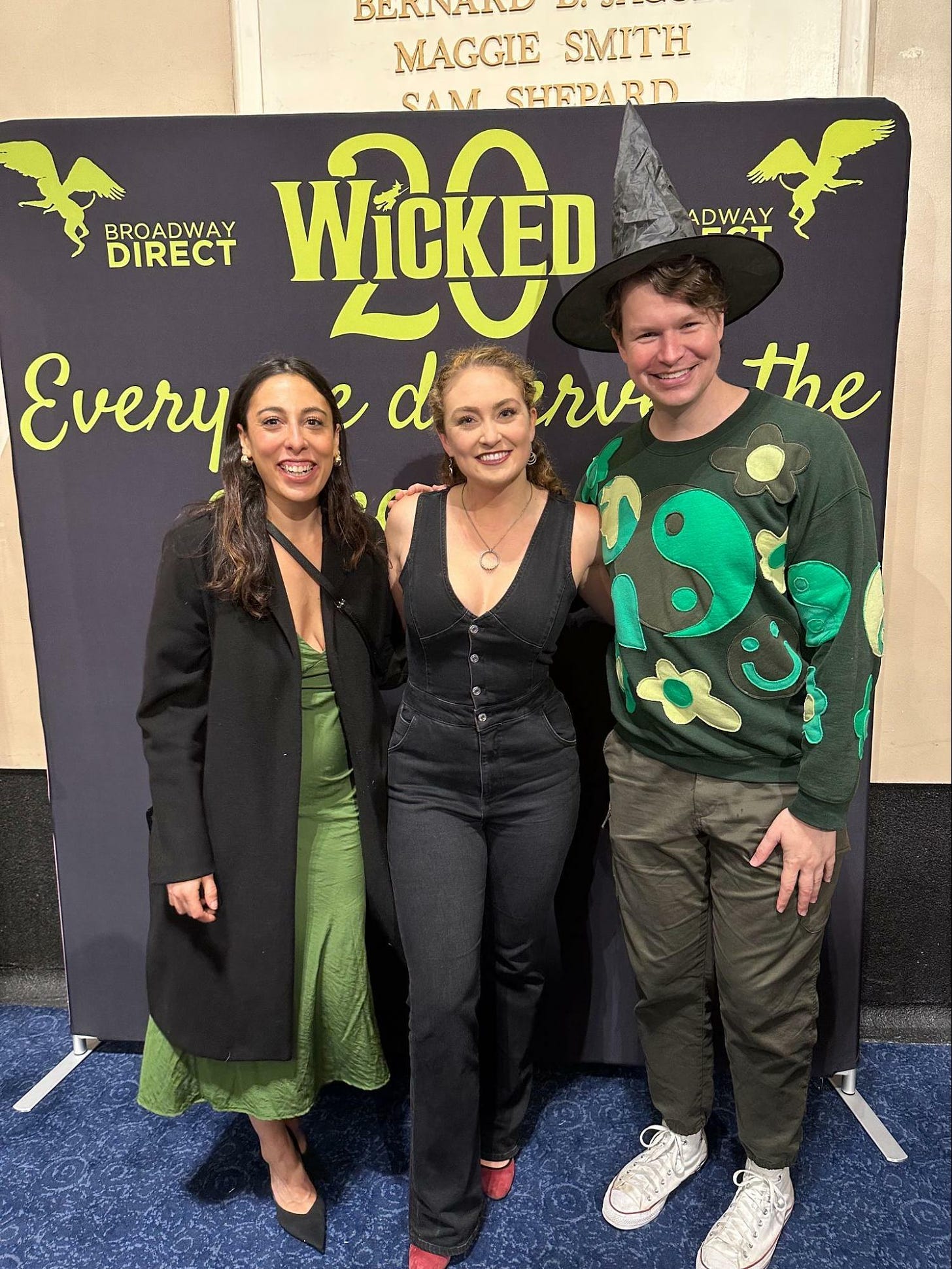 Zach Zimmerman and his friend Ali at Wicked’s 20th anniversary performance