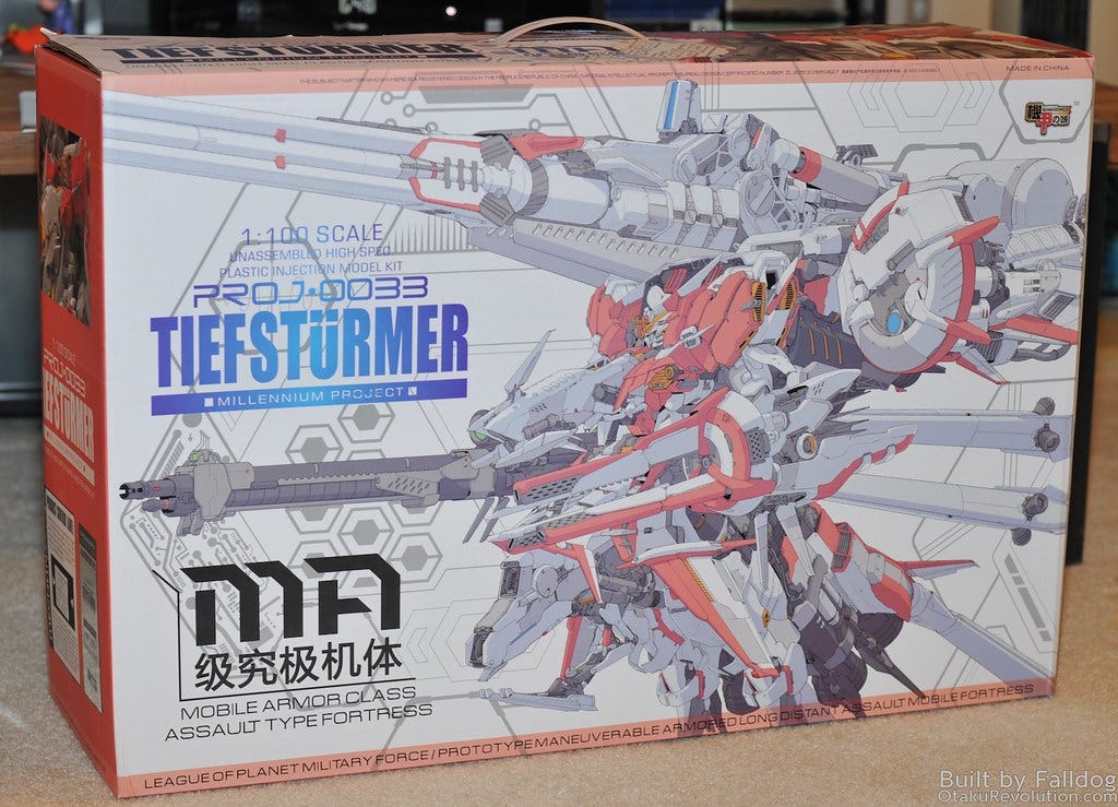 The box for the Mechanicore Tiefsturmer model kit