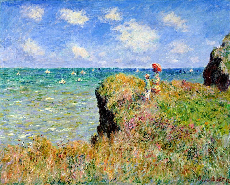 “The Cliff Walk At Pourville,” Claude Monet