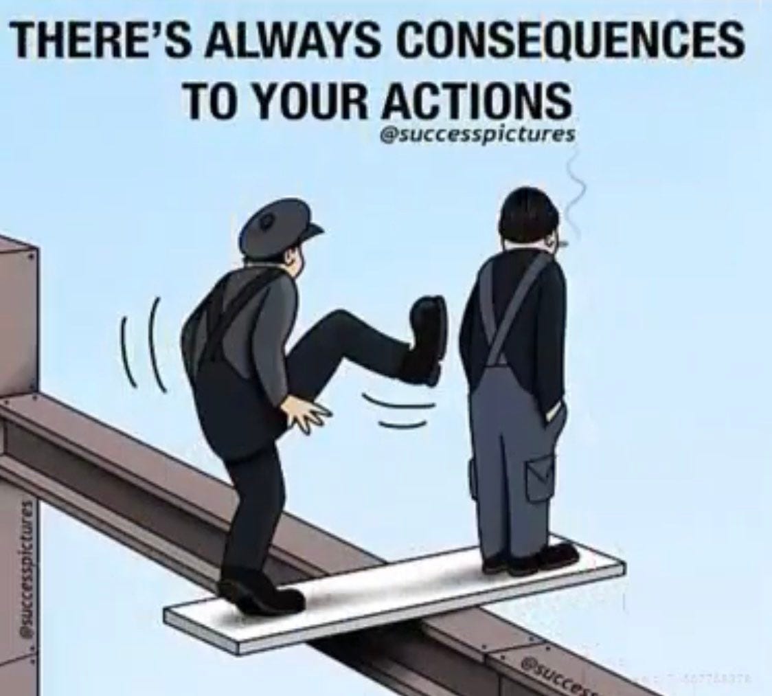 govind ram on Twitter: "There are always consequences to your actions.  #Think #Life #DoGood #Staygood #LifeLessons #liveandletlive  https://t.co/KdMRhcmEKW" / Twitter