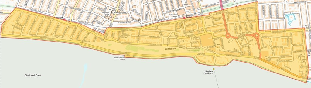 map showing the area where the dispersal order will be in effect.