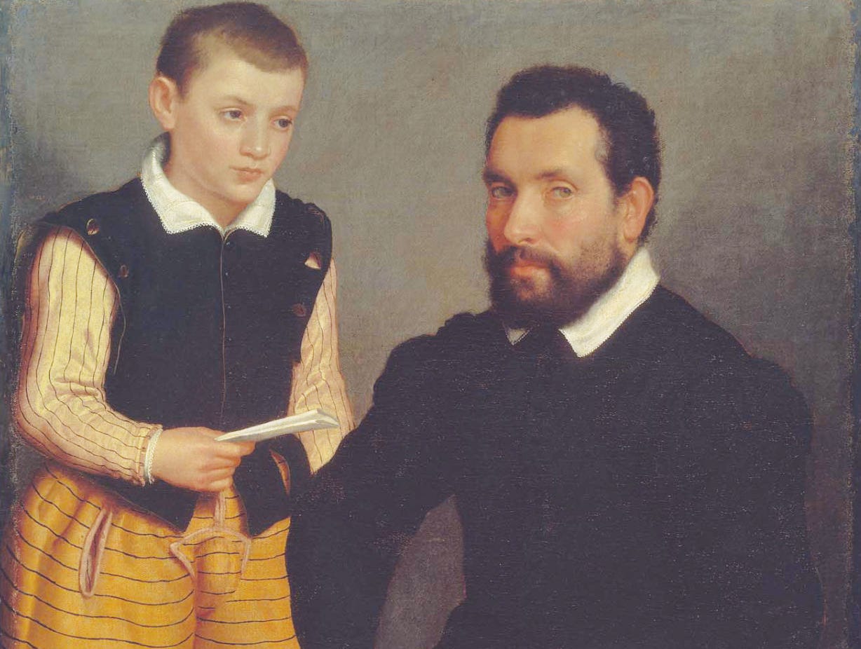 A painting of Count Alborghetti and his son made around 1550 by the Italian artist Giovanni Battista Moroni clearly shows a neatly lined pocket in the boy’s hose