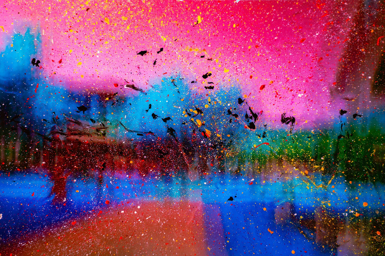 Magical colourful splashes to symbolise creativity when living wih chronic illness