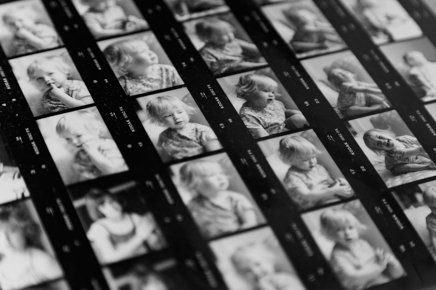 picture of black and white contact sheet