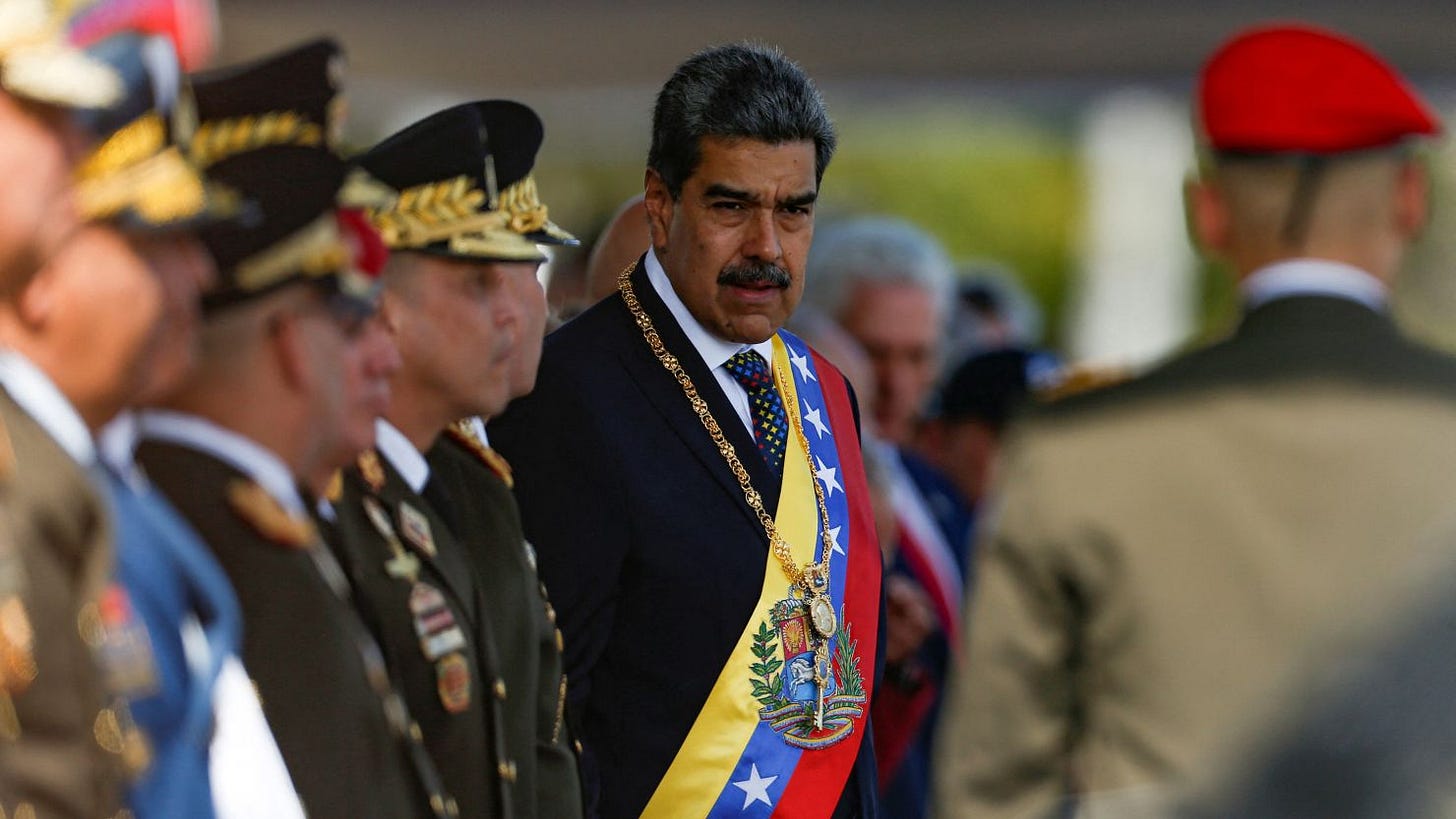 Nicolas Maduro on the day of his inauguration for a third six-year term at a military academy in Caracas, Venezuela on January 10.