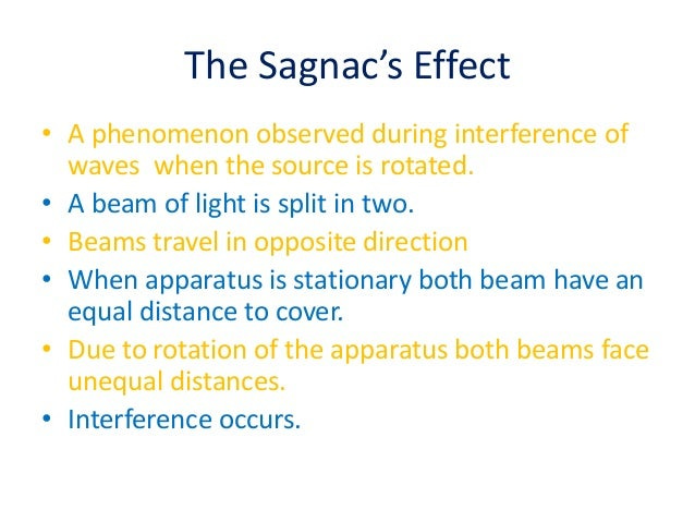 The Sagnac Effect