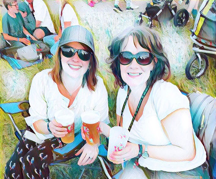 Jane and Jane having fun with beer