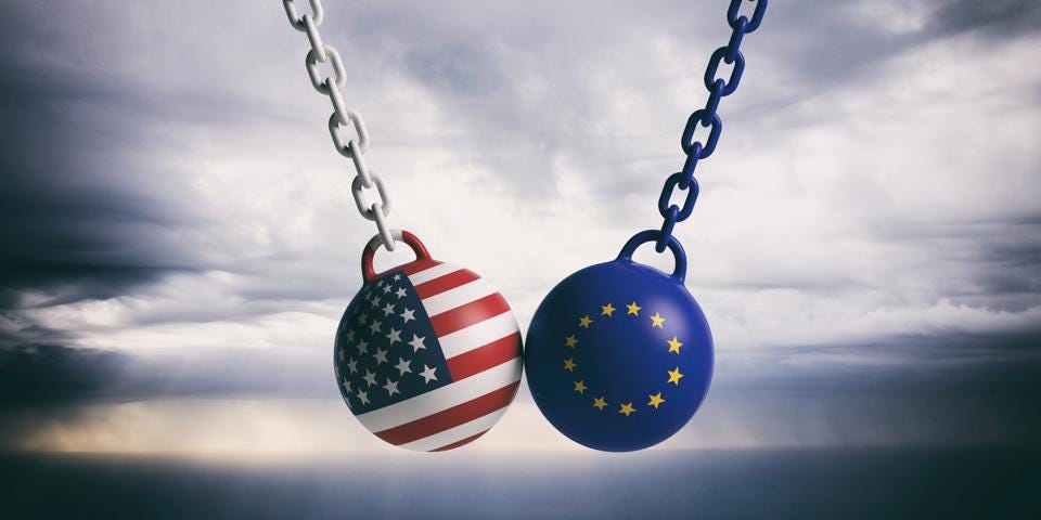 Us,Of,America,And,European,Union,Relations.,Usa,And,Eu