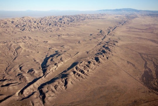 The Carrizo Plains provides good visibility of the San Andreas Fault in southern California