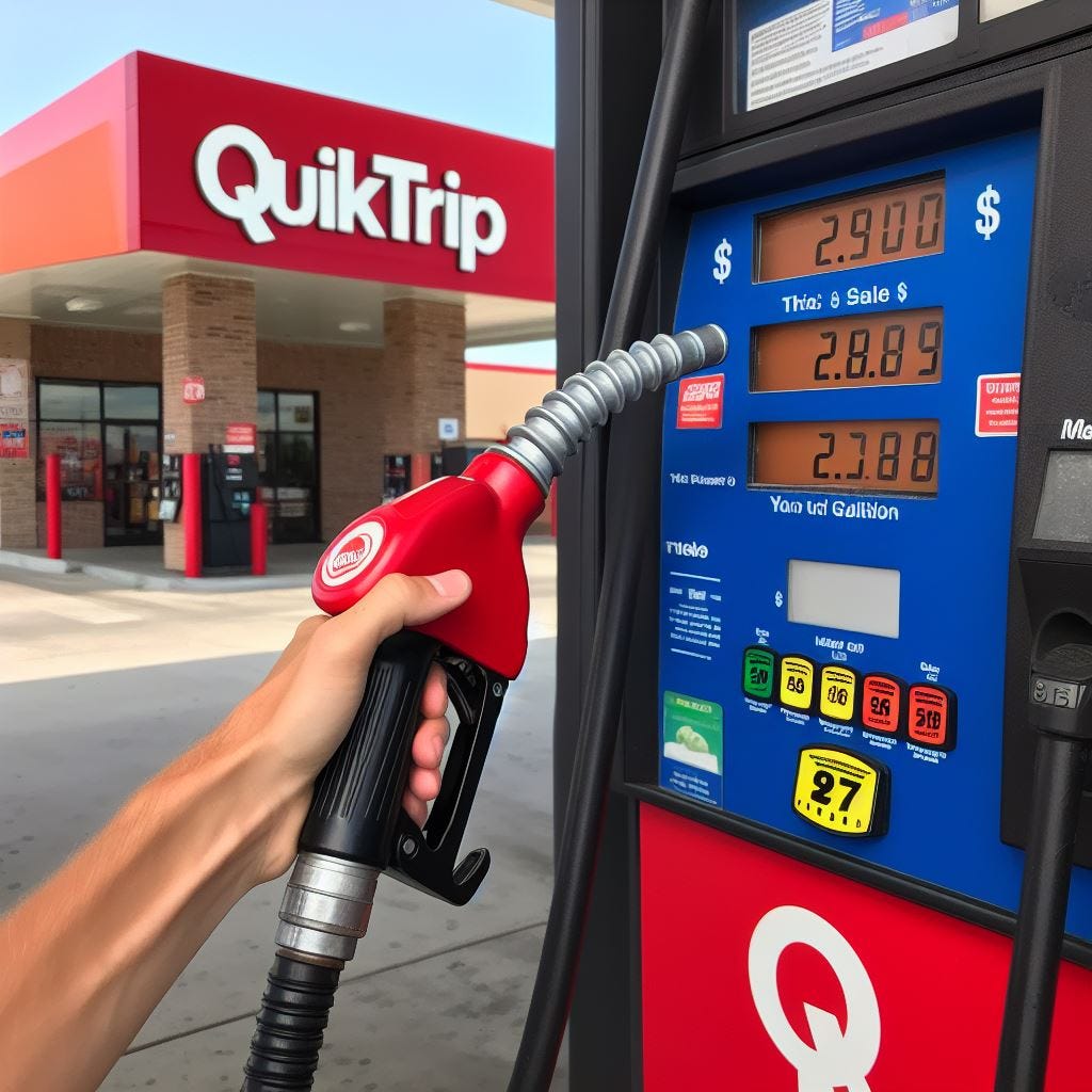 QT gas. Image by Bing.