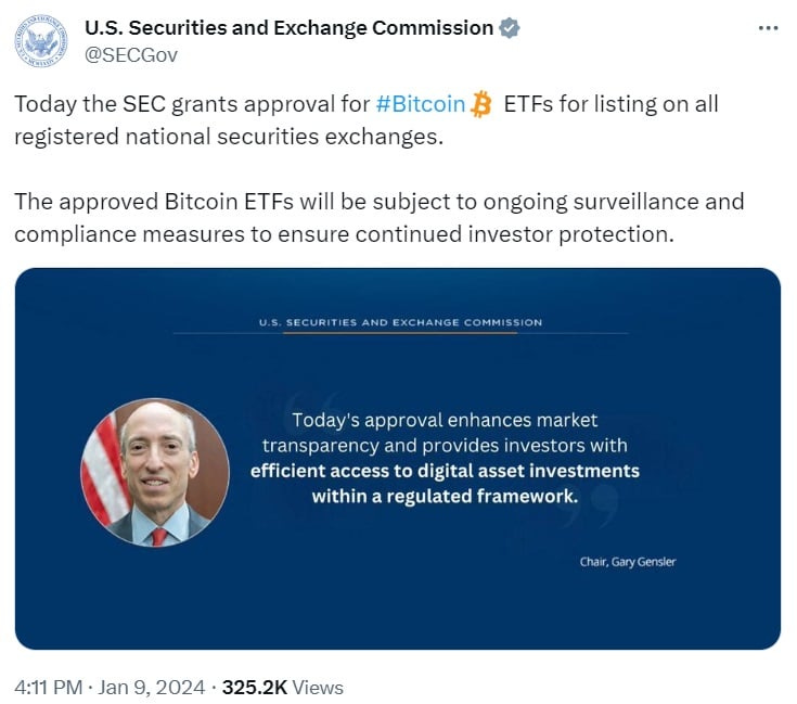 SEC's Spot Bitcoin ETF Approval Post Unauthorized — Chair Gary Gensler Says  SEC's X Account Was Compromised – Regulation Bitcoin News