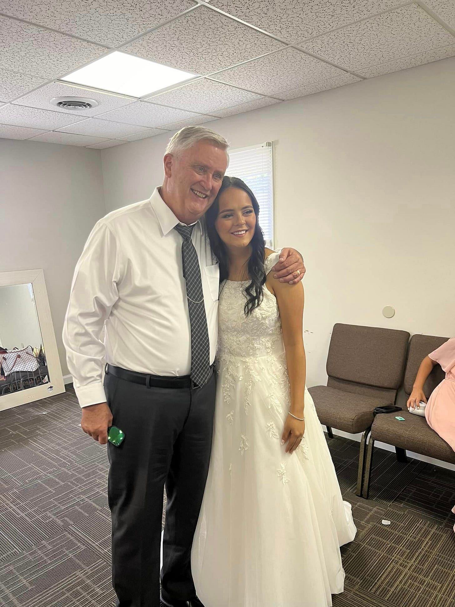 May be an image of 1 person and wedding