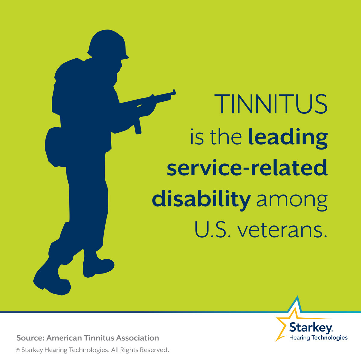 Veterans commonly suffer from tinnitus