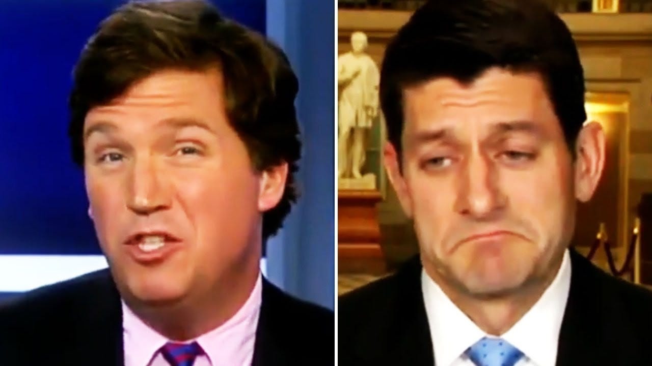 Tucker Carlson Actually Calls Paul Ryan Out On Healthcare Bill Catering To  Wealthy; Ryan's Like, Meh - YouTube
