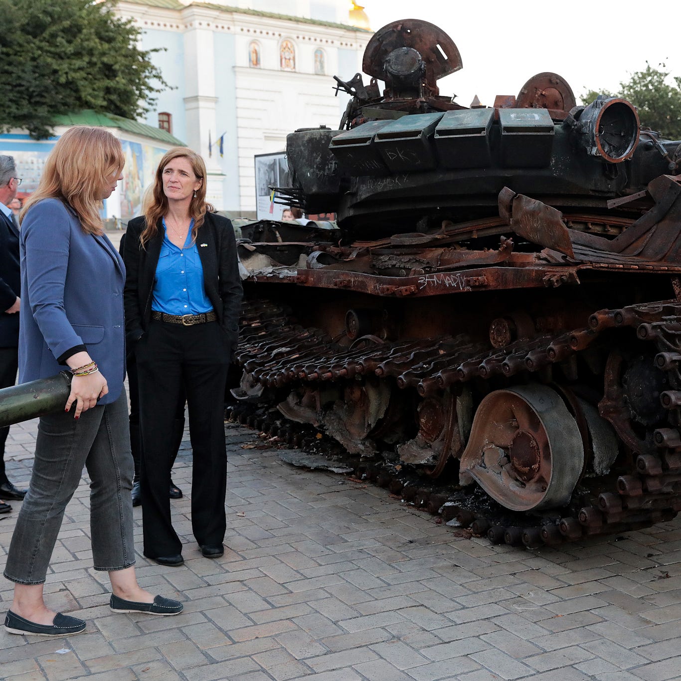 USAID Head visits exhibition of destroyed russian military equipment in Mykhailivska Square