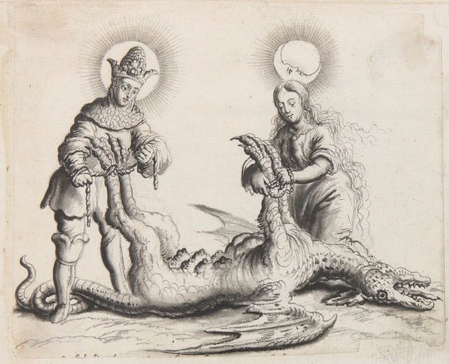 Alchemical and Rosicrucian compendium, ca. 1760, Dragon