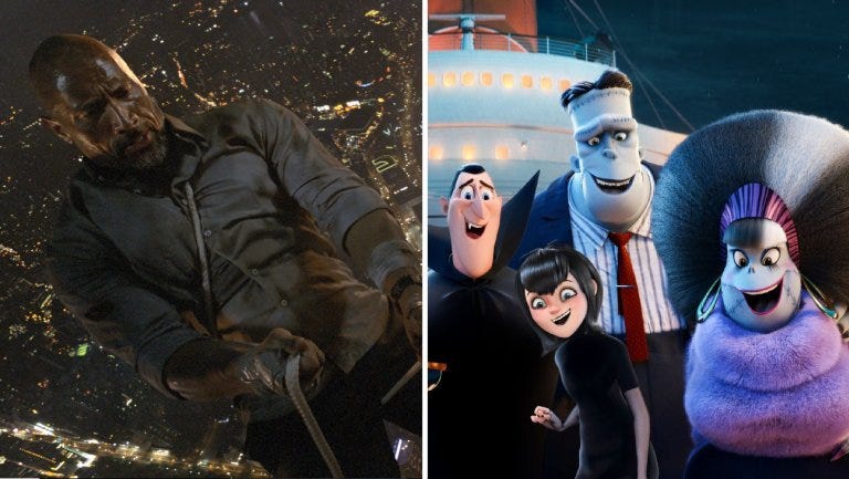 skyscraper vs hotel transylvania 3 at box office fight