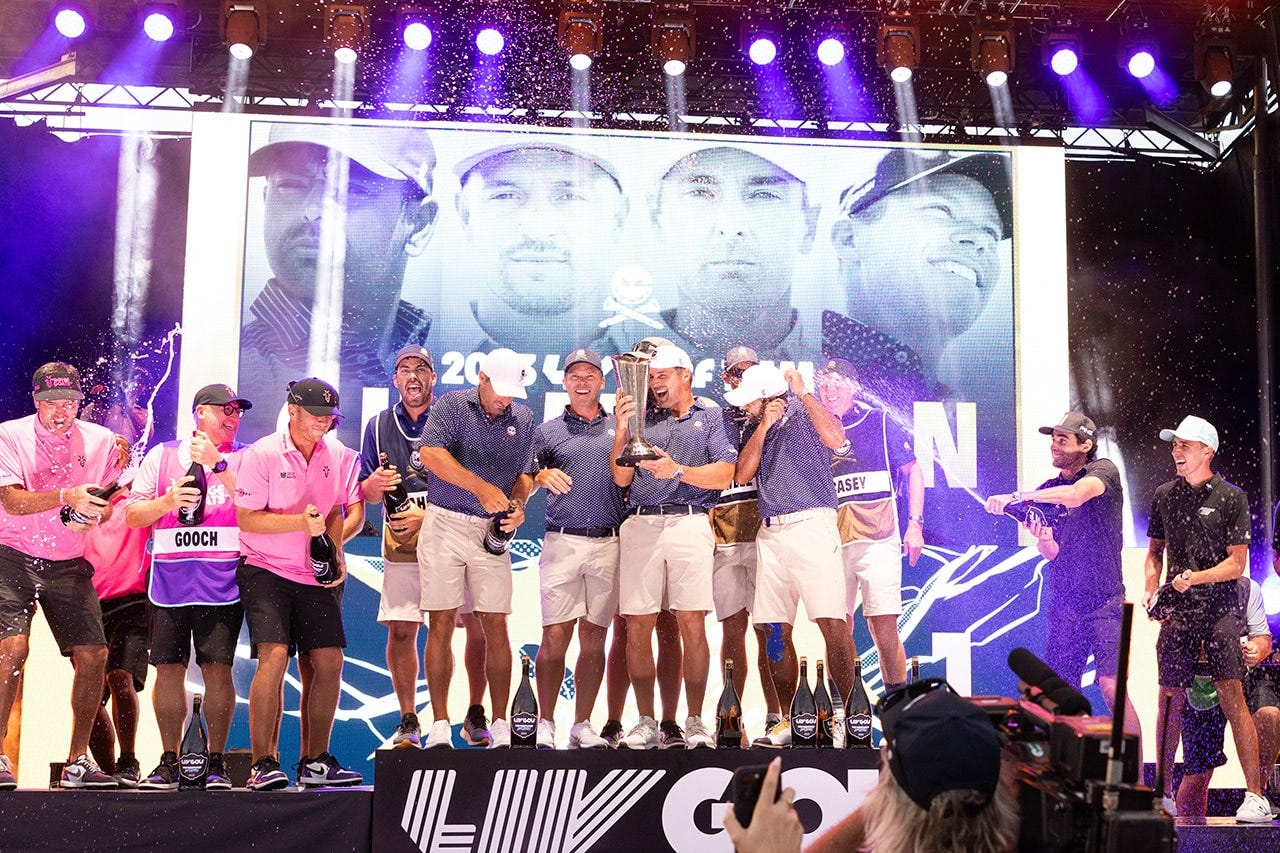 liv golf miami season finale event recap talor gooch bryson dechambeau brooks koepka crushers gc