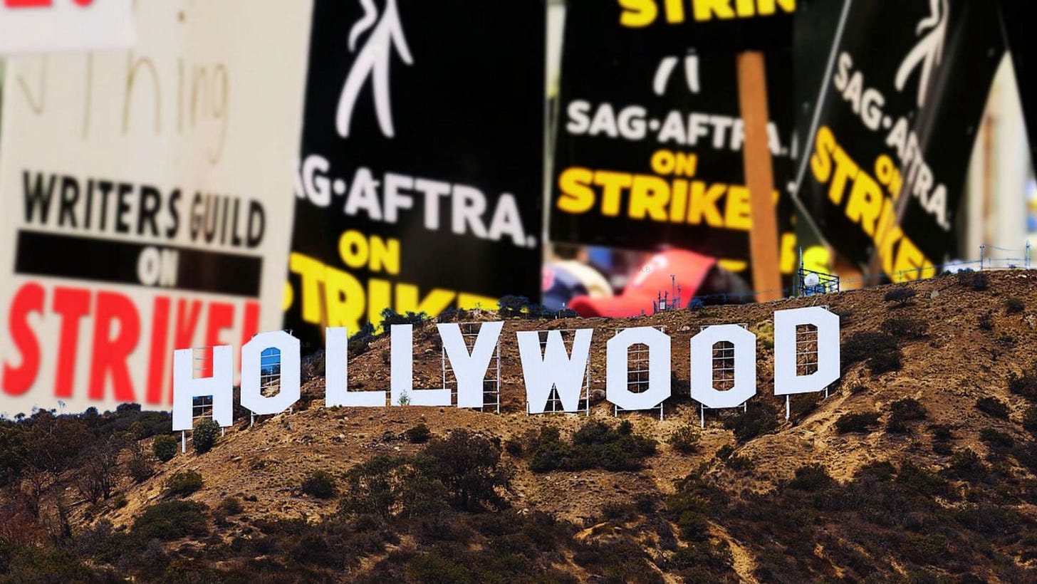Hollywood in turmoil: The ongoing WGA and SAG-AFTRA standoff leaves the industry in limbo (Image via Sportskeeda)