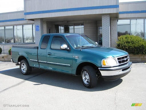 1998 Pacific Green Metallic Ford F150 XLT SuperCab #6744730 | GTCarLot.com  - Car Color Galleries