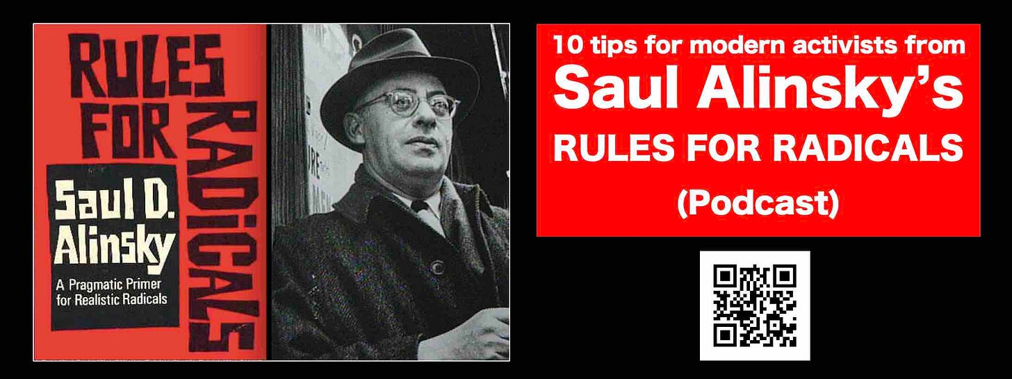 Saul Alinsky tips for modern activists