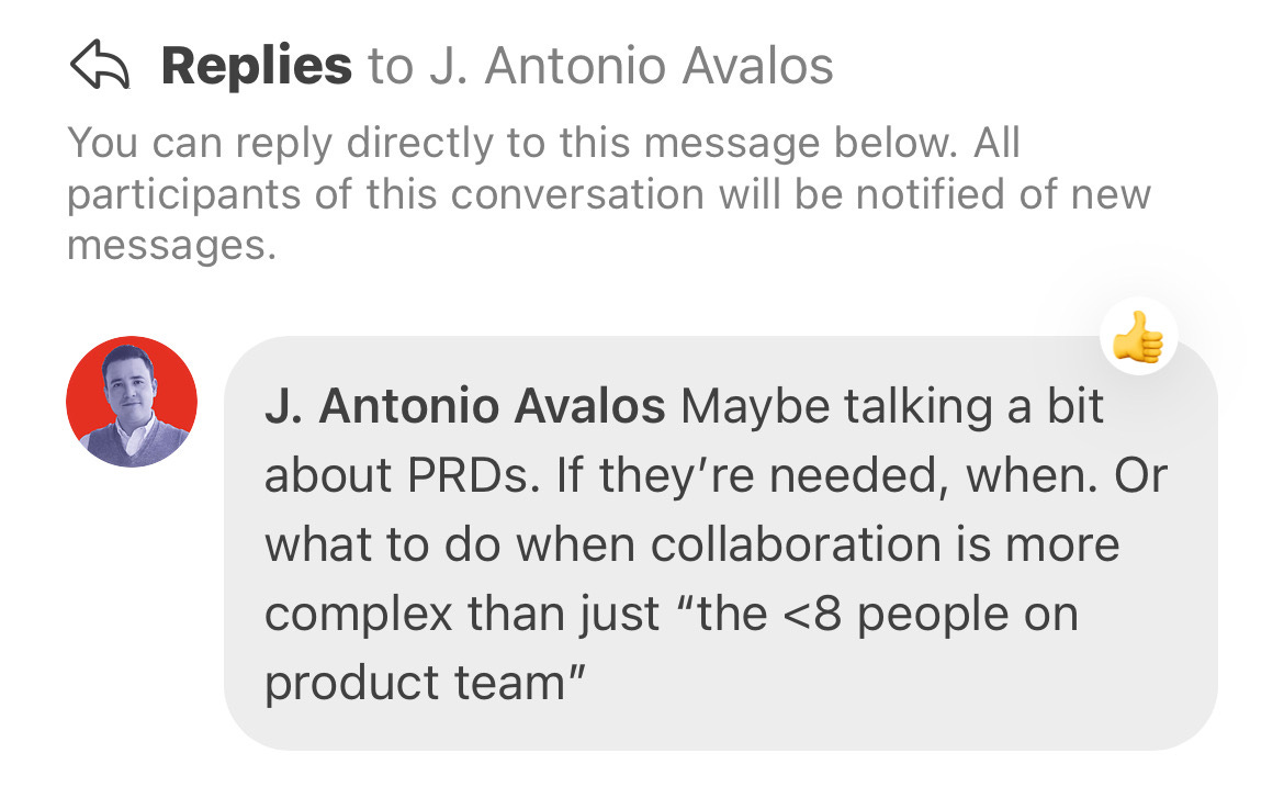 J Antonio asks about PRDs in Product Release Notes