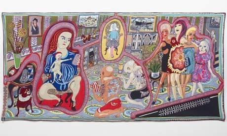 Grayson Perry tapestry, The Adoration of Cage Fighters, 2012