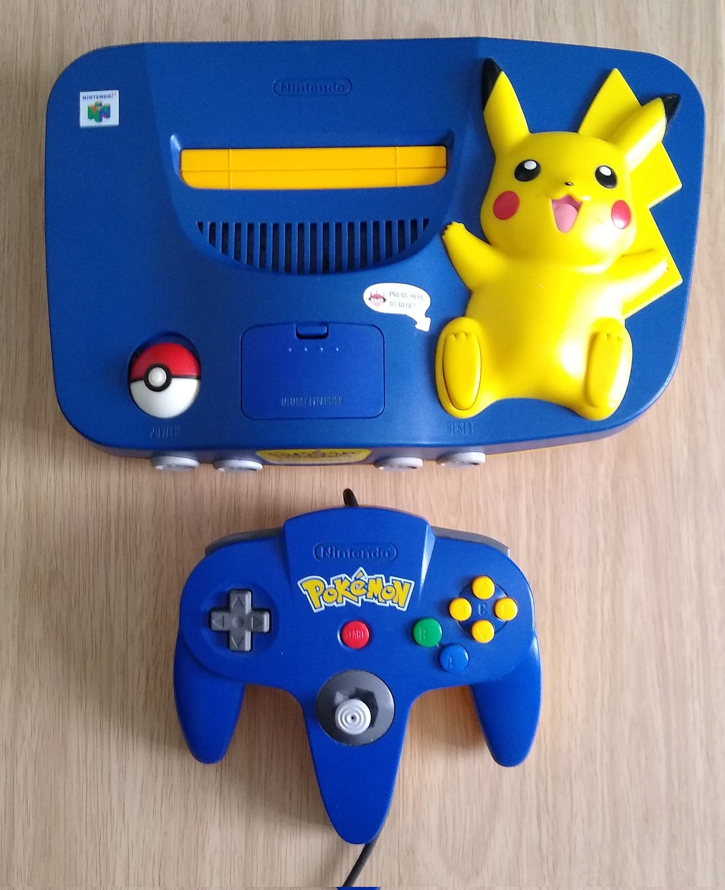 My special Pikachu Nintendo 64 edition console