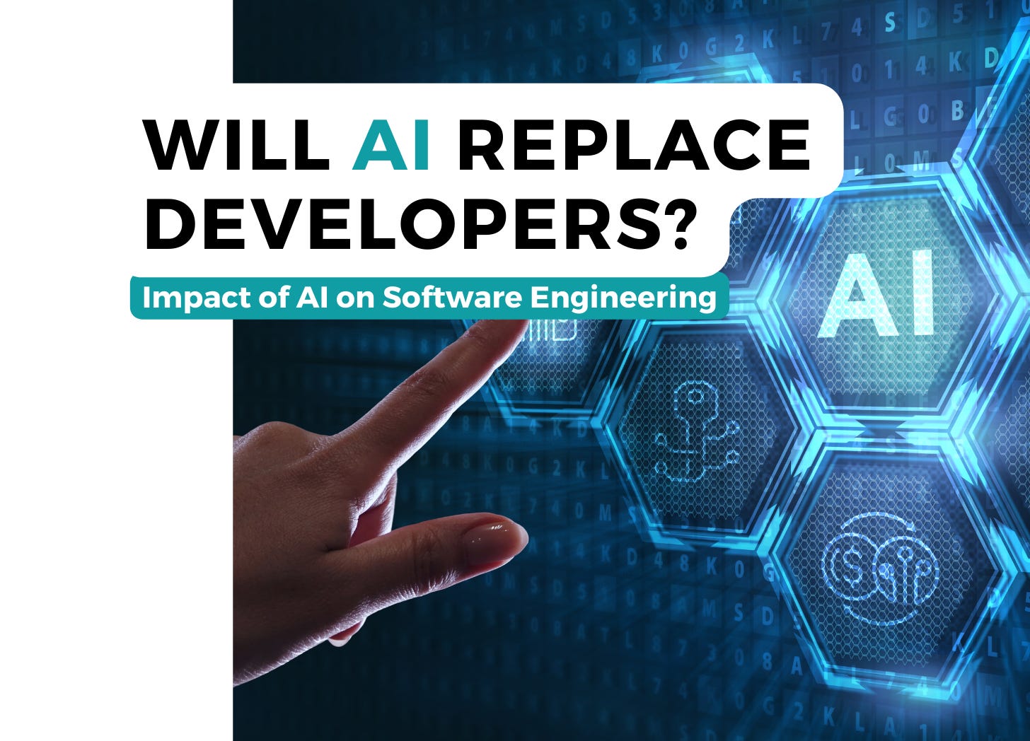 Thumbnail "Will AI Replace Developers". Image Credit Canva Pro