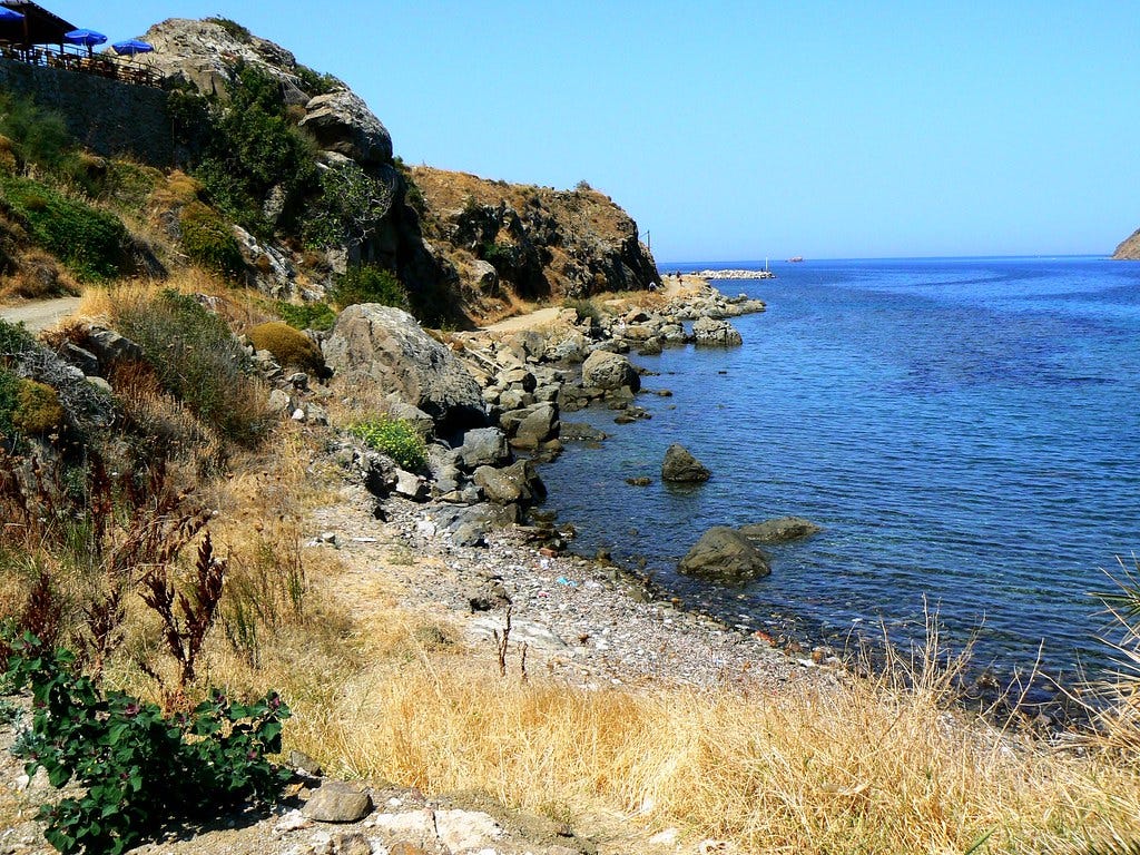 PETRA. LESBOS. GREEK ISLAND.