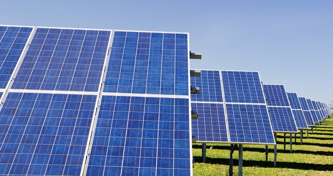 blue solar panel boards