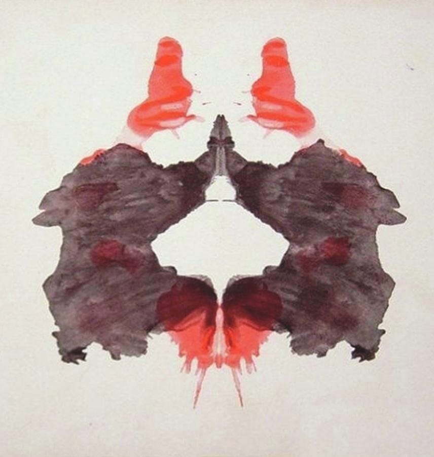 INK BLOT. Second, 2nd, blot of the Rorschach inkblot test. Digital Art ...