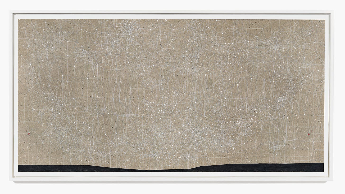Victoria Burge, Leo, (ink, acrylic, and graphite on pigment print of a drawing by the artist), 2018 [Krakow Witkin Gallery, Boston. © Victoria Burge]