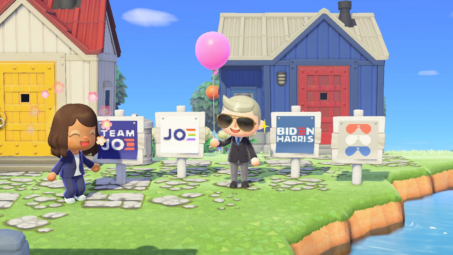 Joe Biden Campaign Offers Animal Crossing Yard Signs - The New York Times