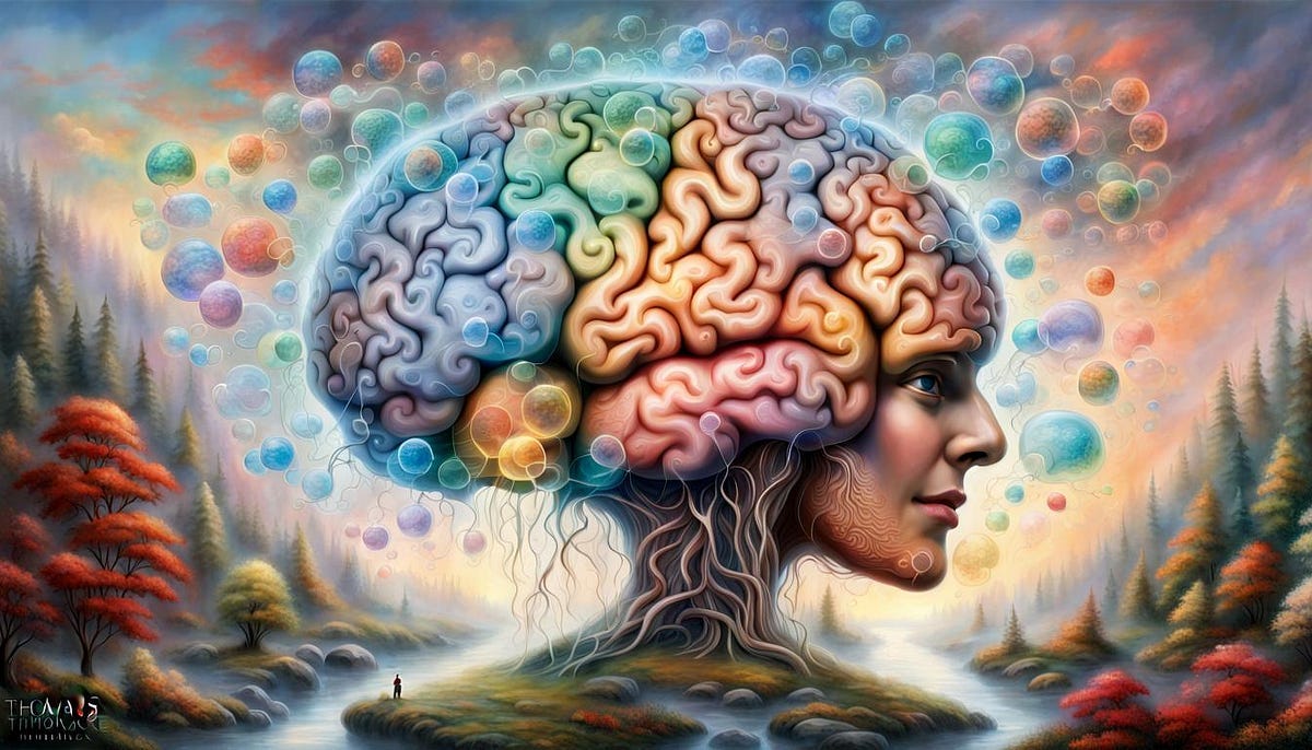 Hypereal depiction of human brain