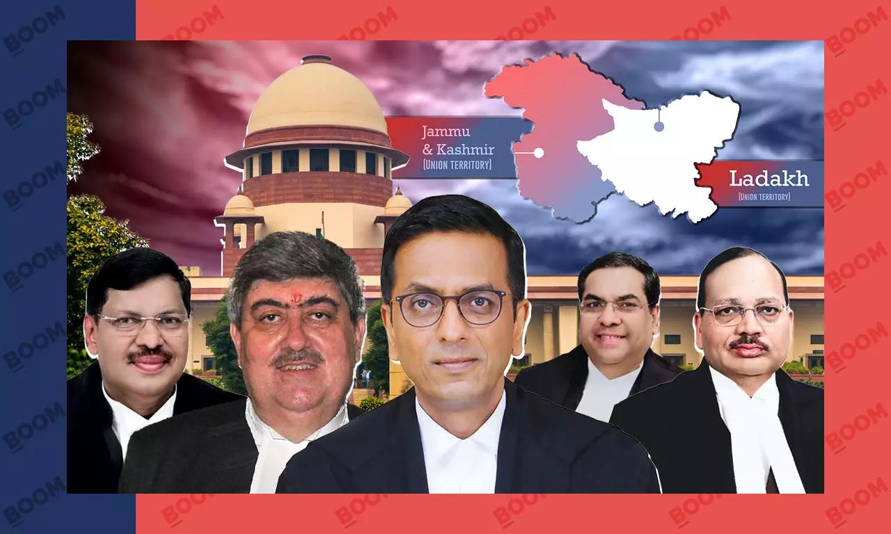 Supreme Court's Marathon Hearing on Article 370 Ends, Verdict Before Dec |  BOOM