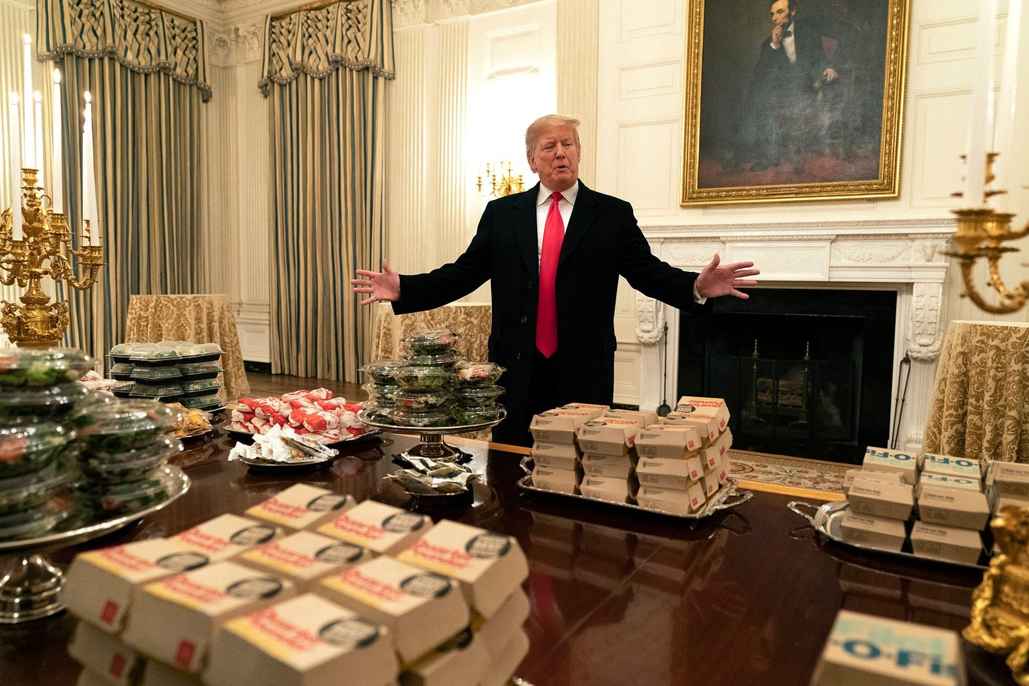 Trump Lies About Size of White House Fast Food Feast