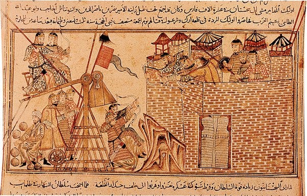 Was it common in the Middle Ages to use infected corpses as a weapon by  launching them with a catapult towards the enemies' fortifications? - Quora