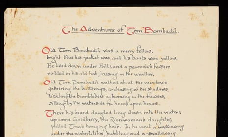 The first page of a holograph manuscript of  JRR Tolkien’s The Adventures of Tom Bombadil, circa 1962
