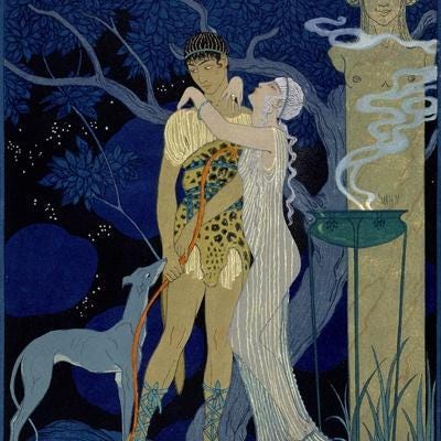 Venus and Adonis' Giclee Print - Georges Barbier | Art.com