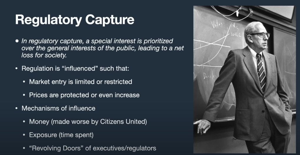 Andrew Ng on X: "Bill Gurley @bgurley has a great talk on regulatory capture  and how it's crushed competition and innovation in many industries. How can  we stop this pattern from playing