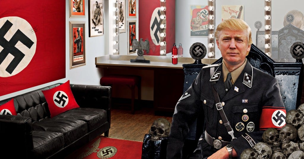 Donald Trump Relaxes Comfortably In Green Room Before Debate