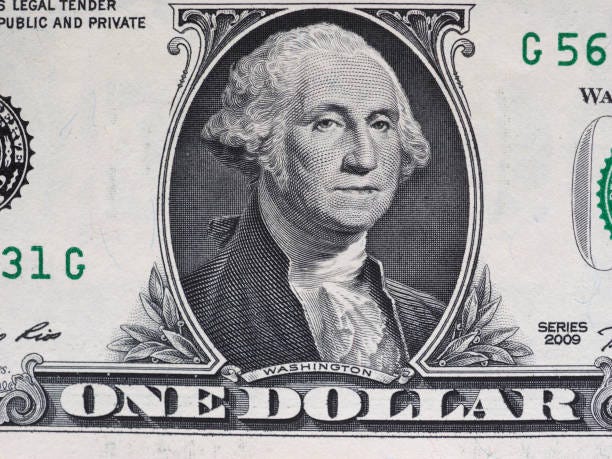 Washington On 1 Dollar Note United States Stock Photo - Download Image Now  - American One Dollar Bill, George Washington, Dollar Sign - iStock