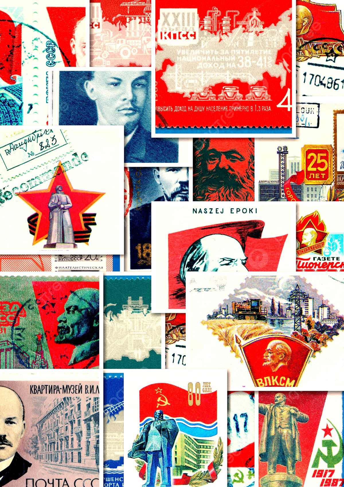 Communists Collage Marxism Revolution Ephemera Photo Background And Picture  For Free Download - Pngtree