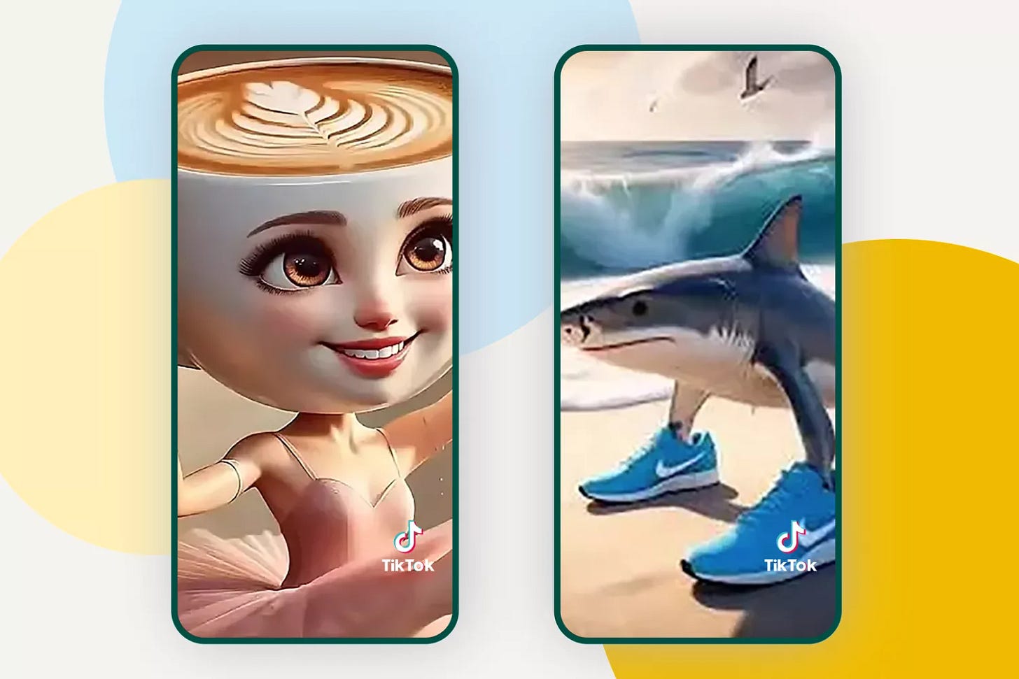 Italian brainrot characters in a phone screen.