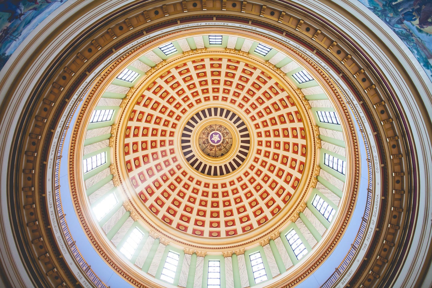 Oklahoma Capitol dome from the inside